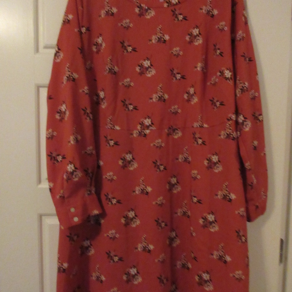 LOFT Red Floral Blouse